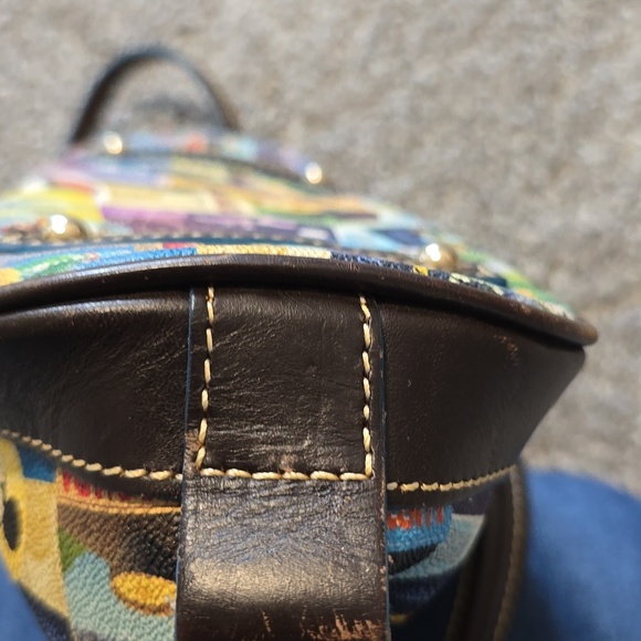 Dooney & Bourke Multicolor Satchel with Black Trim - Picture 14 of 17